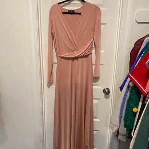 Lulus Blush Long-Sleeve Maxi Dress